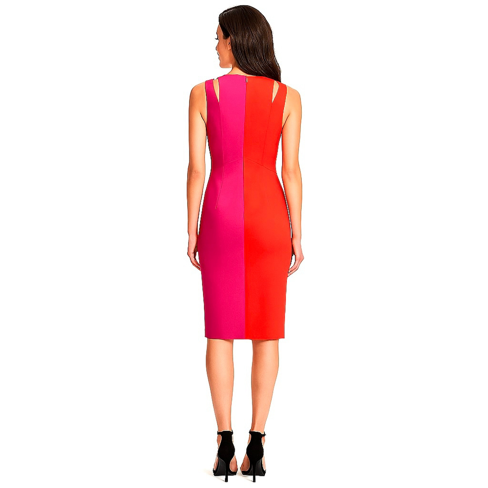 Karen Millen Red and Pink Midi Dress - Picture 2 of 16
